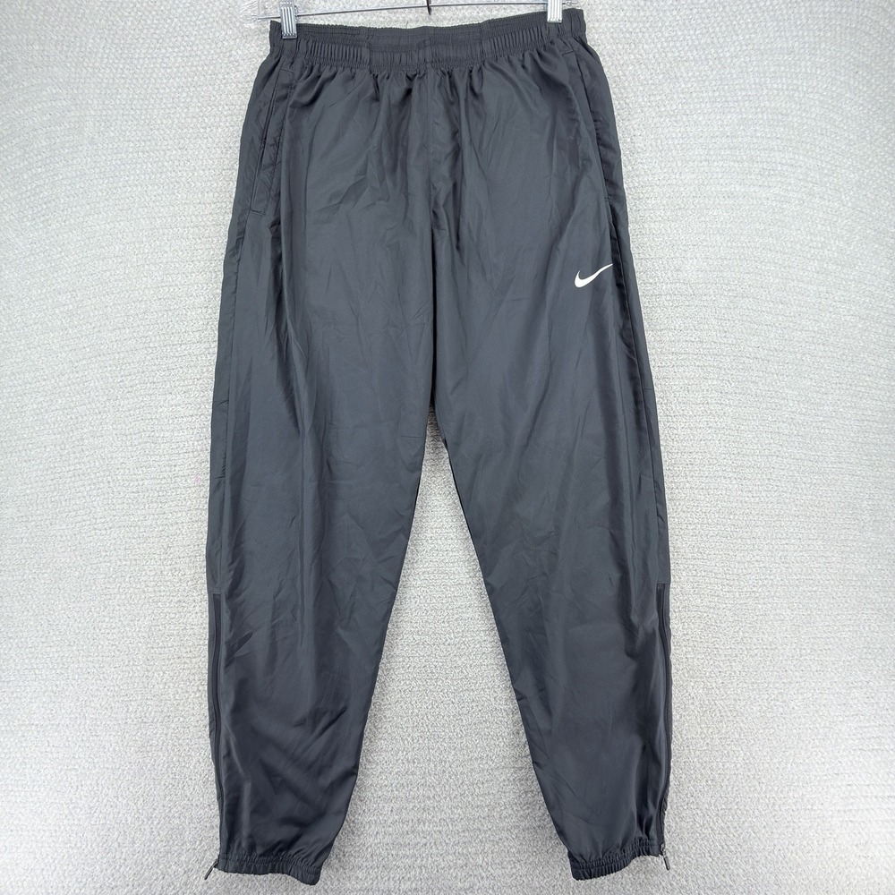 Nike Team Miler Repel Pants Men's Large Black Running Track Ankle Zip DH8110
